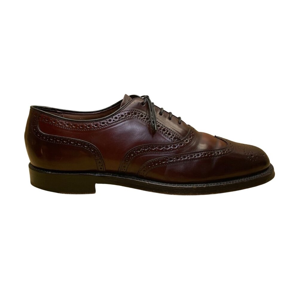Crown Windsor Men’s Burgundy Leather Wingtip Oxford Dress Shoes Size 10.5